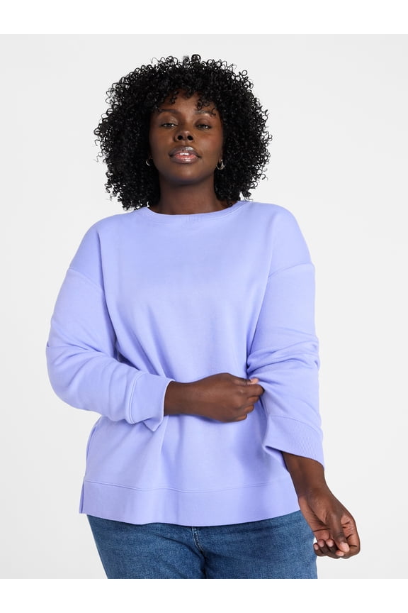 Women's Plus Size Fleece Sweatshirt, Size 0X-5X