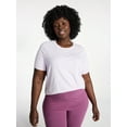 thumbnail image 1 of Terra & Sky Women's Plus Size Crewneck Tee with Short Sleeves, Sizes 0X-5X, 1 of 5