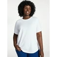 thumbnail image 1 of Terra & Sky Women's Plus Size Crewneck Tee with Short Sleeves, Sizes 0X-5X, 1 of 5