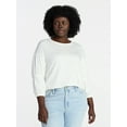 thumbnail image 1 of Terra & Sky Women's Plus Size Double Blouson Top with 3/4-Length Sleeves, Sizes 0X-5X, 1 of 5
