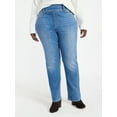 thumbnail image 1 of Terra & Sky Women's Plus High Rise Embellished Straight Leg Jegging, 29" Inseam, Sizes 0X-5X, 1 of 5