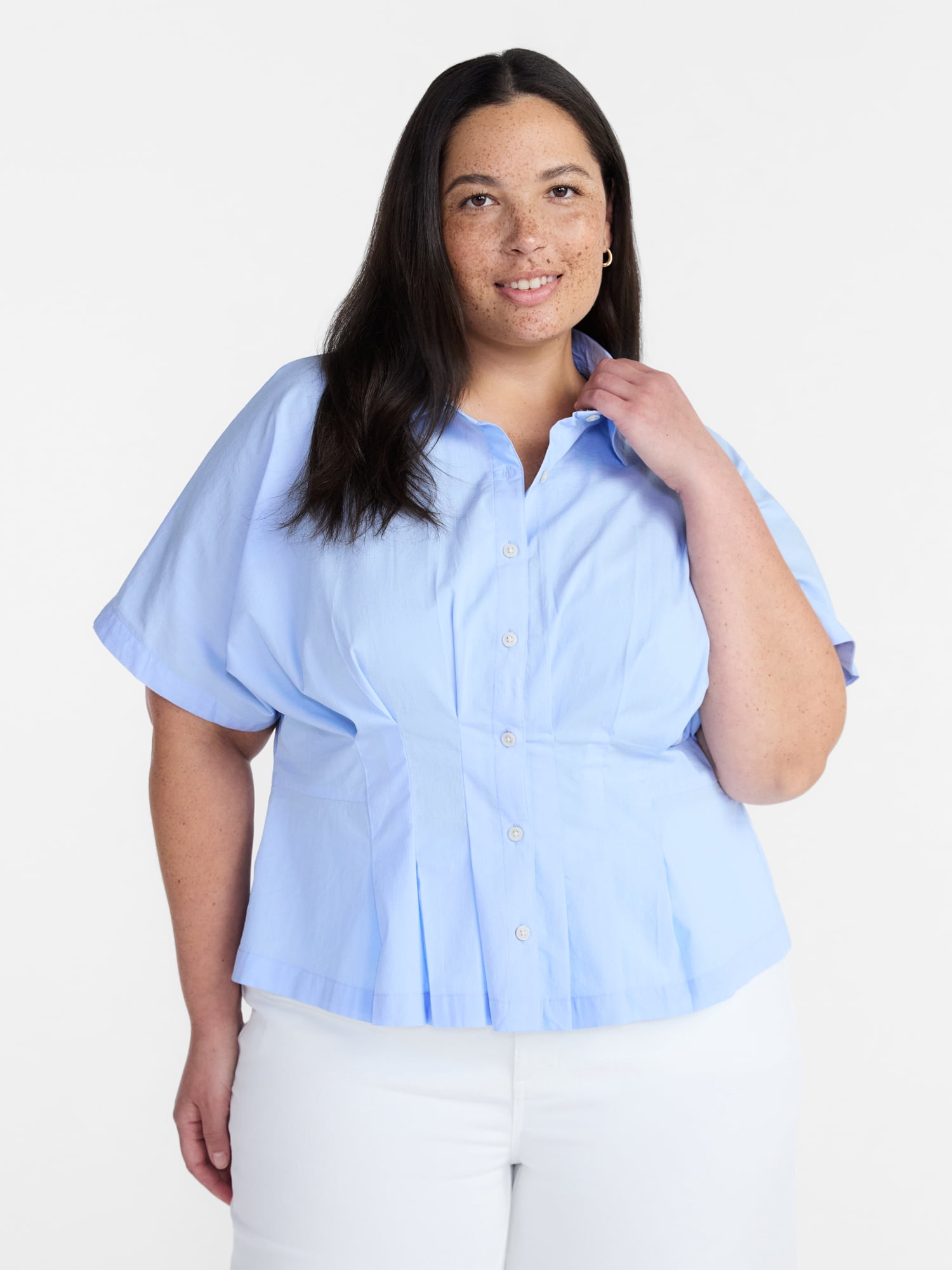 Terra & Sky Women's Fit And Flare Blouse, Sizes 0x-5x