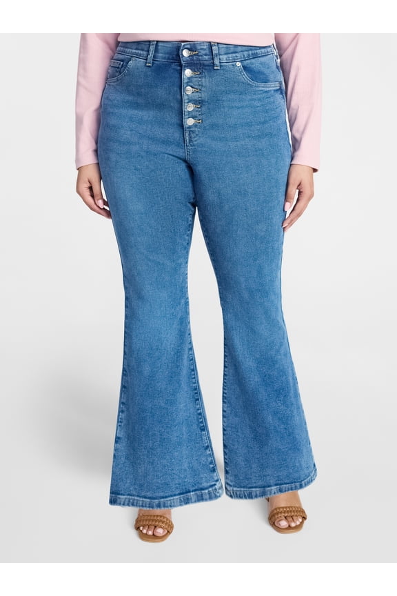 Women's Plus Size Core Flare Jeans, Sizes 16W-28W