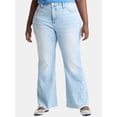 thumbnail image 1 of Terra & Sky Women's Plus Size High Rise Flare Jeans, 30" Inseam, Sizes 16W-28W, 1 of 5