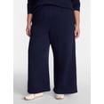 thumbnail image 1 of Terra & Sky Women's Plus Fleece Wide Leg Sweatpants, Sizes 0X-5X, 1 of 5