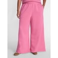 thumbnail image 1 of Terra & Sky Women's Plus Fleece Wide Leg Sweatpants, Sizes 0X-5X, 1 of 5