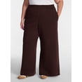 thumbnail image 1 of Terra & Sky Women's Plus Fleece Wide Leg Sweatpants, Sizes 0X-5X, 1 of 5