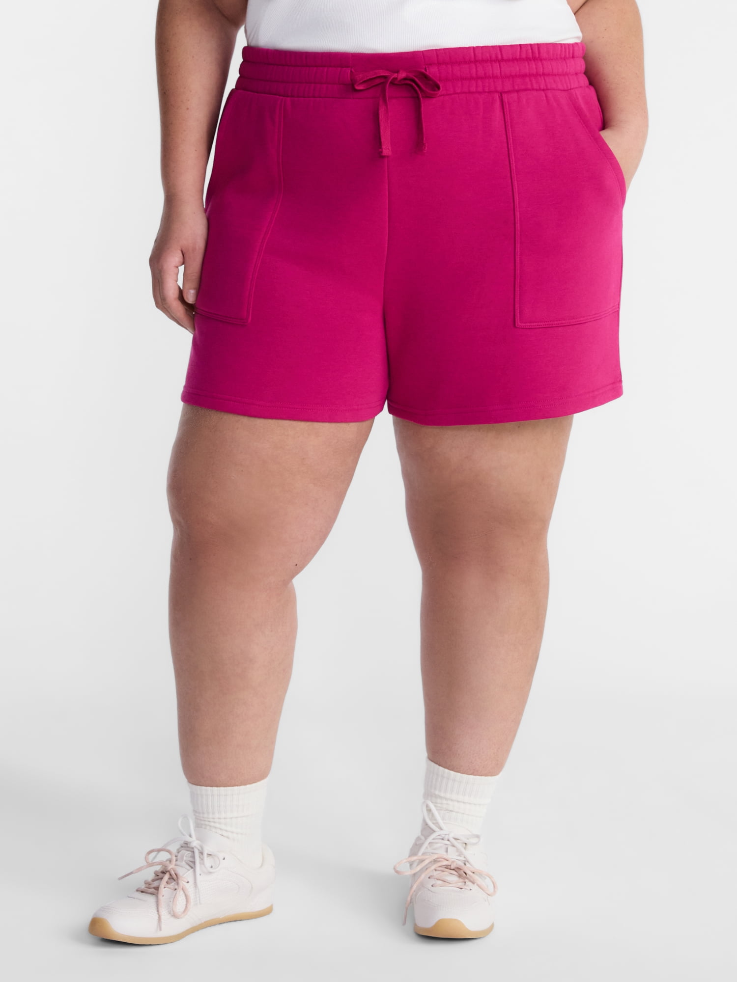 Terra & Sky Women's Plus Size Fleece Shorts, Sizes 0X-5X