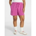 thumbnail image 1 of Terra & Sky Women's Plus Size Fleece Shorts with Pockets, Sizes 0X-5X, 1 of 5
