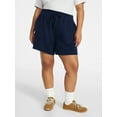 thumbnail image 1 of Terra & Sky Women's Plus Size Fleece Shorts with Pockets, Sizes 0X-5X, 1 of 5