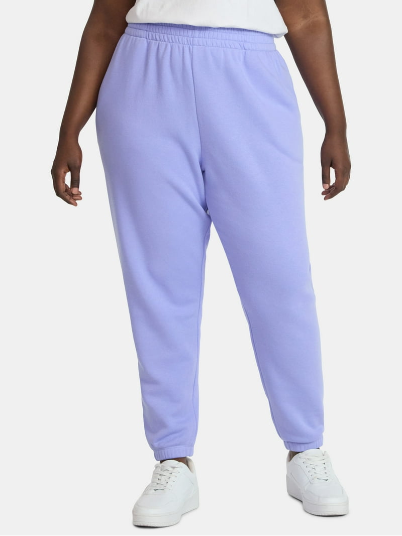 Terra & Sky Women's Plus Fleece Jogger Sweatpants, Size 0X-5X