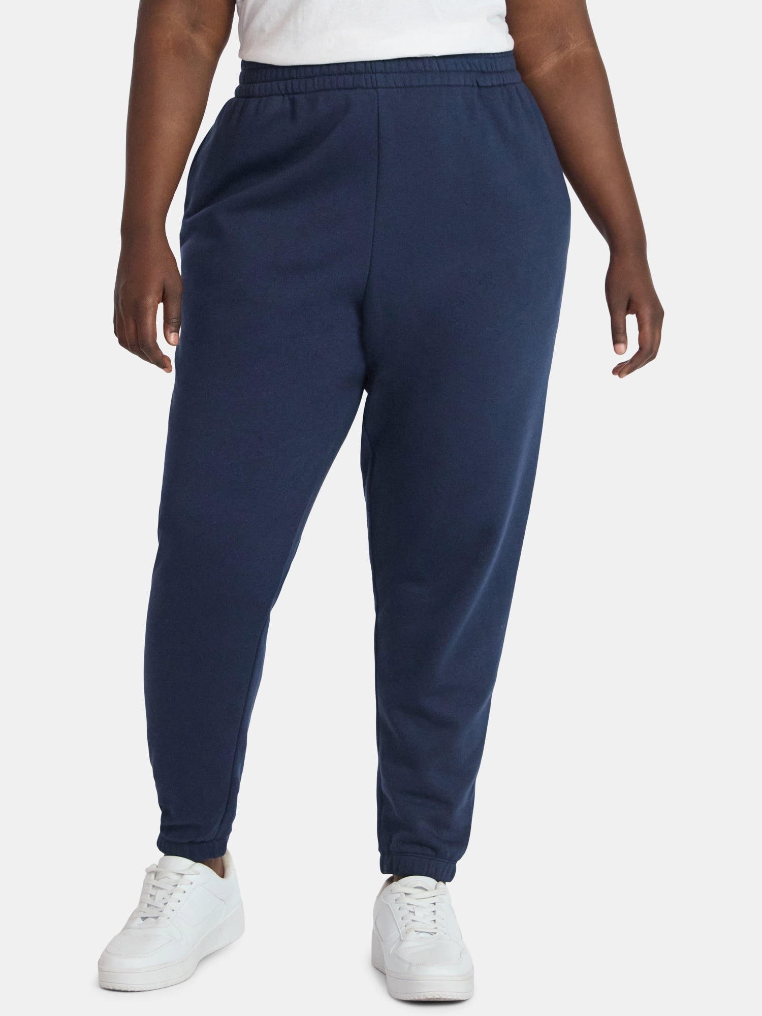 Terra & Sky Women's Plus Fleece Jogger Sweatpants, Size 0X-5X