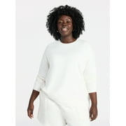 TERRA & SKY Women's Plus Size Fleece Sweatshirt with Long Sleeves, Size 0X-4X