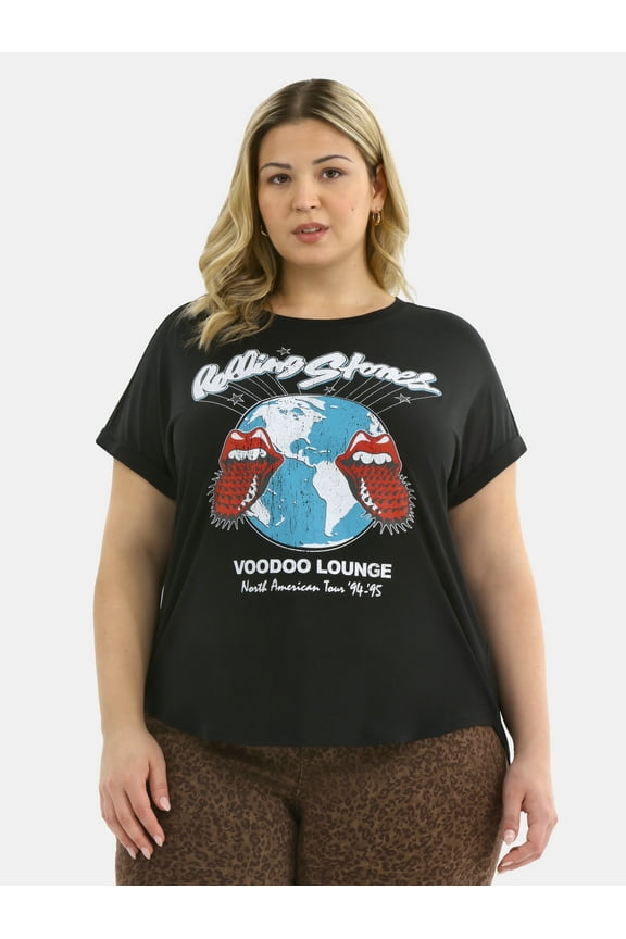 Women's Plus The Rolling Stones Voodoo Lounge Graphic Tee, Sizes 0X-5X