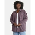 thumbnail image 1 of Terra & Sky Women's Plus Knit Shacket, Sizes 0X-5X, 1 of 5
