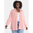 thumbnail image 1 of Terra & Sky Women's Plus Knit Shacket, Sizes 0X-5X, 1 of 5