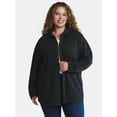thumbnail image 1 of Terra & Sky Women's Plus Knit Shacket, Sizes 0X-5X, 1 of 5