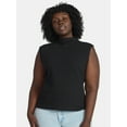 thumbnail image 1 of Terra & Sky Women's Plus Pointelle Sleeveless Mockneck Top, Sizes 0X-5X, 1 of 5