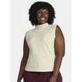 thumbnail image 1 of Terra & Sky Women's Plus Pointelle Sleeveless Mockneck Top, Sizes 0X-5X, 1 of 5