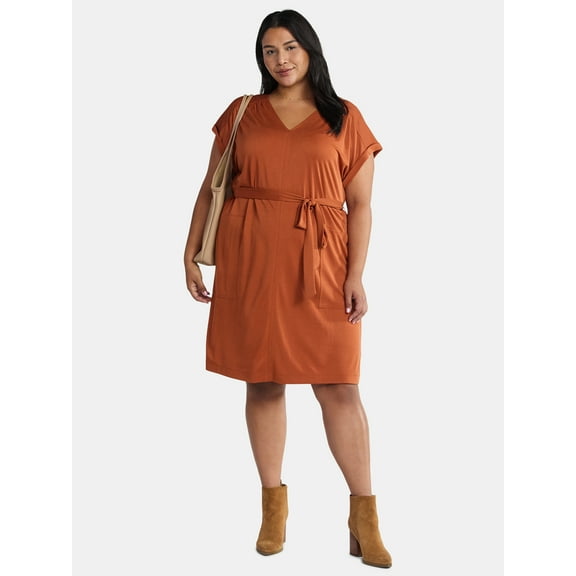 Terra & Sky Women's Plus Utility Dress, Sizes 0X-5X