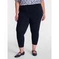 thumbnail image 1 of Terra & Sky Women's Plus Size Capri Legging, Sizes 0X-5X, 1 of 6