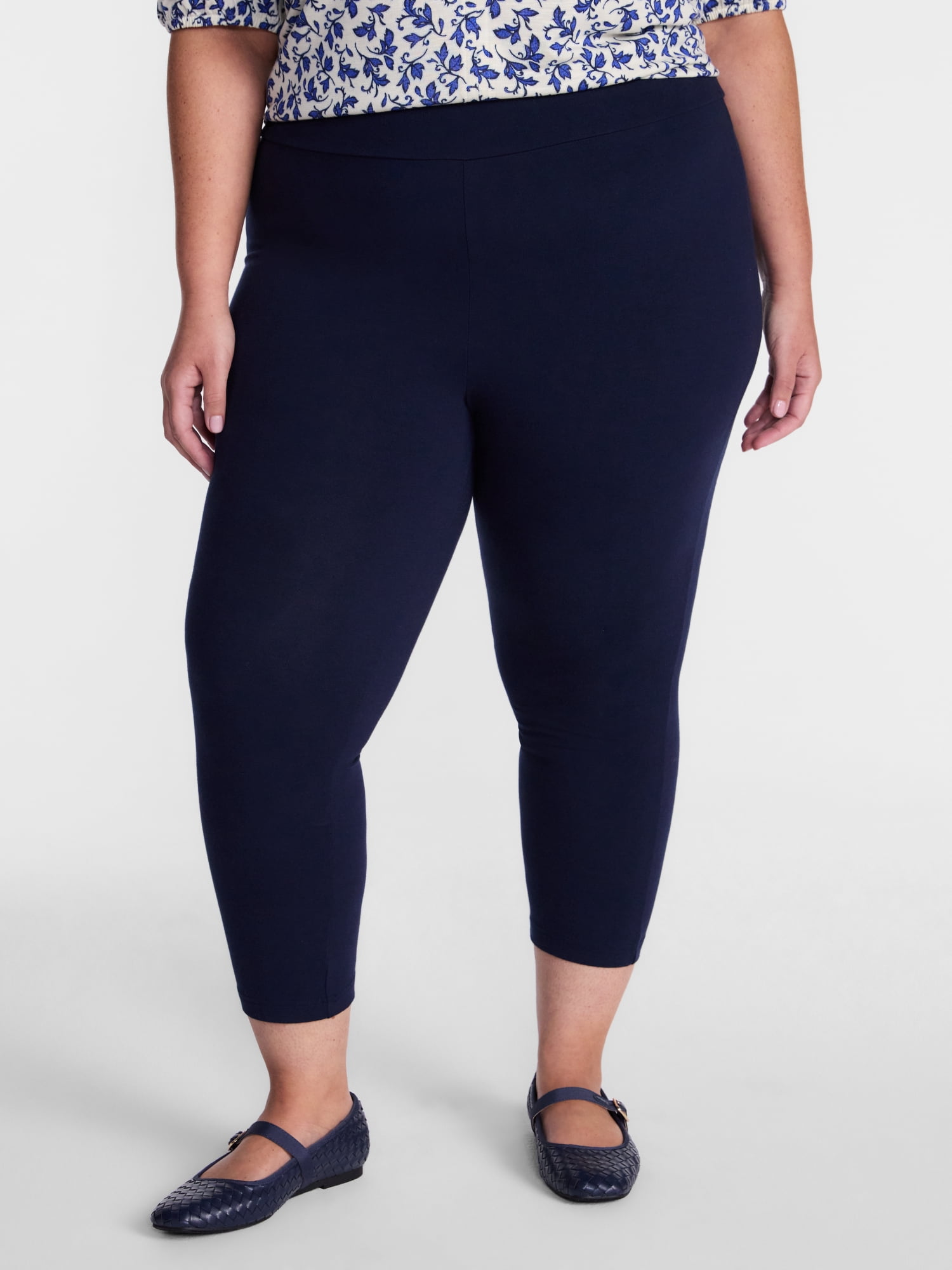 Terra & Sky Women's Plus Capri Legging, Sizes 0X-5X