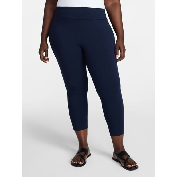 Terra & Sky Women's Plus Size Capri Legging, Sizes 0X-5X