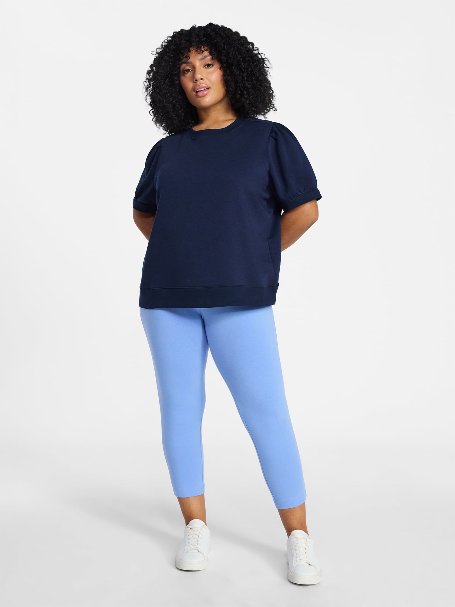 Terra & Sky Women's Plus Size Capri Legging, Sizes 0X-5X