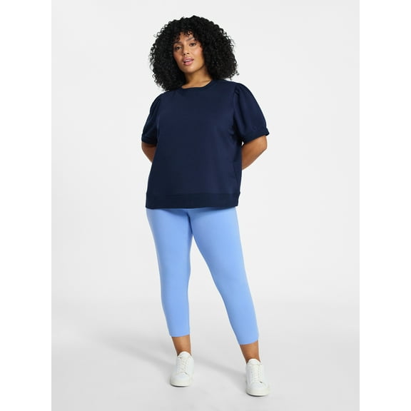 Terra & Sky Women's Plus Size Capri Legging, Sizes 0X-5X