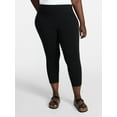 thumbnail image 1 of Terra & Sky Women's Plus Size Capri Legging, Sizes 0X-5X, 1 of 5