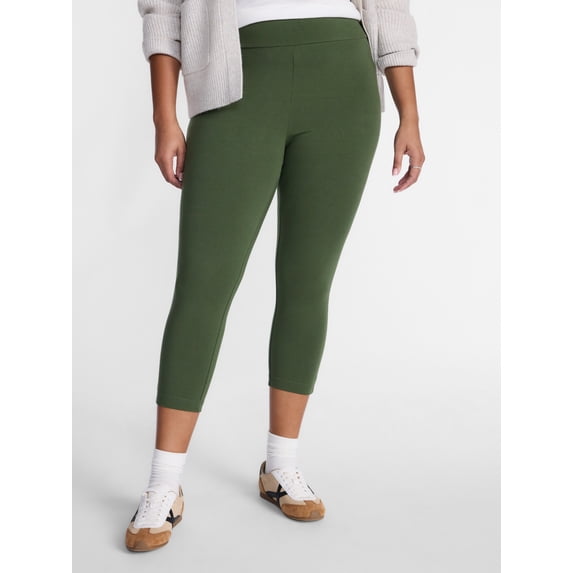 Terra & Sky Women's Plus Capri Legging, Sizes 0X-5X