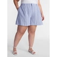 thumbnail image 1 of Terra & Sky Women's Plus Linen Blend Shorts, Sizes 0X-4X, 1 of 5