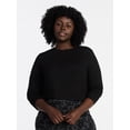 thumbnail image 1 of Terra & Sky Women's Plus Size Crewneck Tee with Long Sleeves, Sizes 0X-5X, 1 of 5