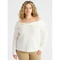 thumbnail image 1 of Terra & Sky Women’s Plus Off The Shoulder Eyelash Chenille Top, Sizes 0X-5X, 1 of 5