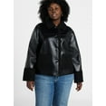 thumbnail image 1 of Terra & Sky Women's Plus Faux Shearling Jacket with Long Sleeves, Sizes 0X-5X, 1 of 5