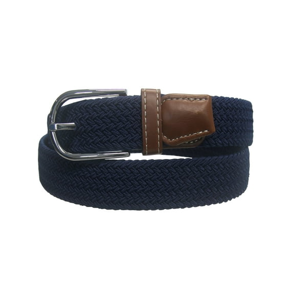 TS Leather Men's Braided Stretch Golf Belt, X-Large Navy -
