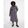 thumbnail image 1 of Terra & Sky Women's Plus Size Smocked Waist Dress, Sizes 0X-4X, 1 of 4