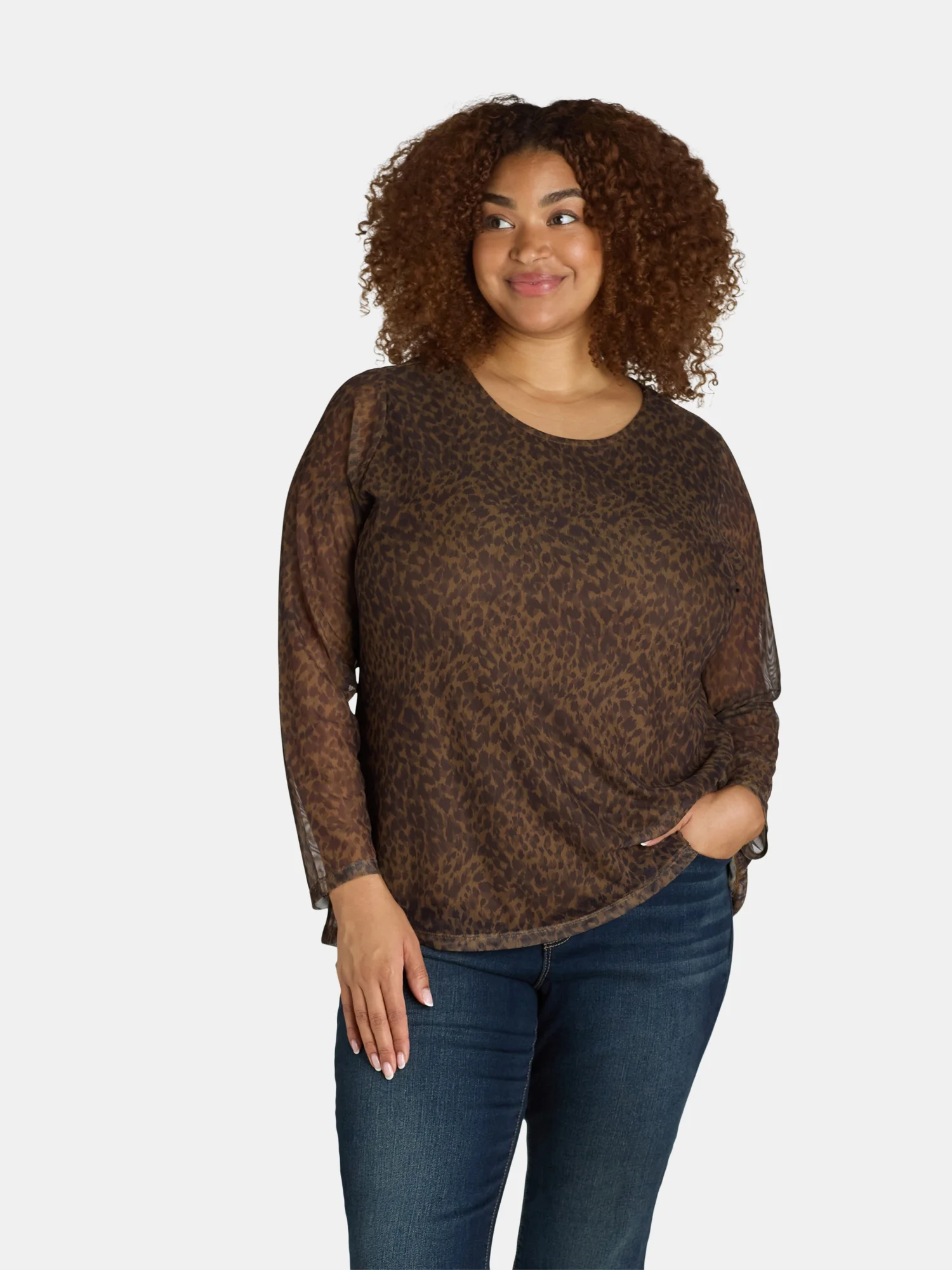 Sky Inez Mesh Top main image 1