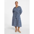 thumbnail image 1 of Terra & Sky Women's Plus Size Midi Peasant Dress, Sizes 0X-4X, 1 of 4