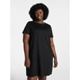 thumbnail image 1 of Terra & Sky Women's Plus Size Pocket T-Shirt Dress with Short Sleeves, Sizes 0X-5X, 1 of 5