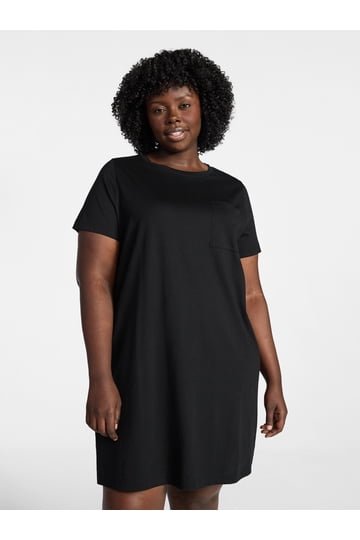 black dress plus size near me Ever-Pretty 2026 Elegant Deep V-Neck Glitter Evening Dress with Front Slit Occasion Dress