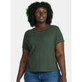 thumbnail image 1 of Terra & Sky Women's Plus Short Sleeve Pucker Knit Top, Sizes 0X-5X, 1 of 5
