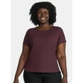 thumbnail image 1 of Terra & Sky Women's Plus Short Sleeve Pucker Knit Top, Sizes 0X-5X, 1 of 5
