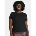 thumbnail image 1 of Terra & Sky Women's Plus Short Sleeve Pucker Knit Top, Sizes 0X-5X, 1 of 5
