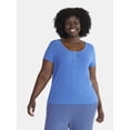 thumbnail image 1 of Terra & Sky Women’s Plus Rib Tee, Sizes 0X-5X, 1 of 5