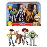 Disney and Pixar Toy Story Woody, Jessie, Bullseye, & Buzz 7 Inch Figures, Andys Room