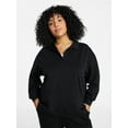 thumbnail image 1 of Terra & Sky Women's Plus Size Scuba Knit Layering Top with Long Sleeves, Sizes 0X-5X, 1 of 5
