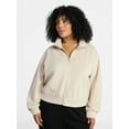 thumbnail image 1 of Terra & Sky Women's Plus Size Zip Up Scuba Knit Layering Top, Sizes 0X-5X, 1 of 5