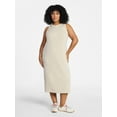 thumbnail image 1 of Terra & Sky Women's Plus Size Scuba Knit Midi Tank Dress, Sizes 0X-5X, 1 of 4