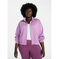 thumbnail image 1 of Terra & Sky Women's Plus Size Zip Up Scuba Knit Layering Top, Sizes 0X-5X, 1 of 6